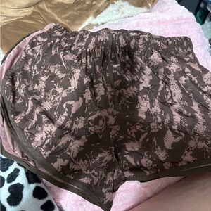 Nike Brown & Pink Printed Lounge Shorts